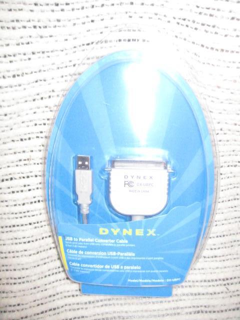 NEW DYNEX 6 FT USB To Parallel Converter Cable Model DX-UBPC Factory Sealed NIB
