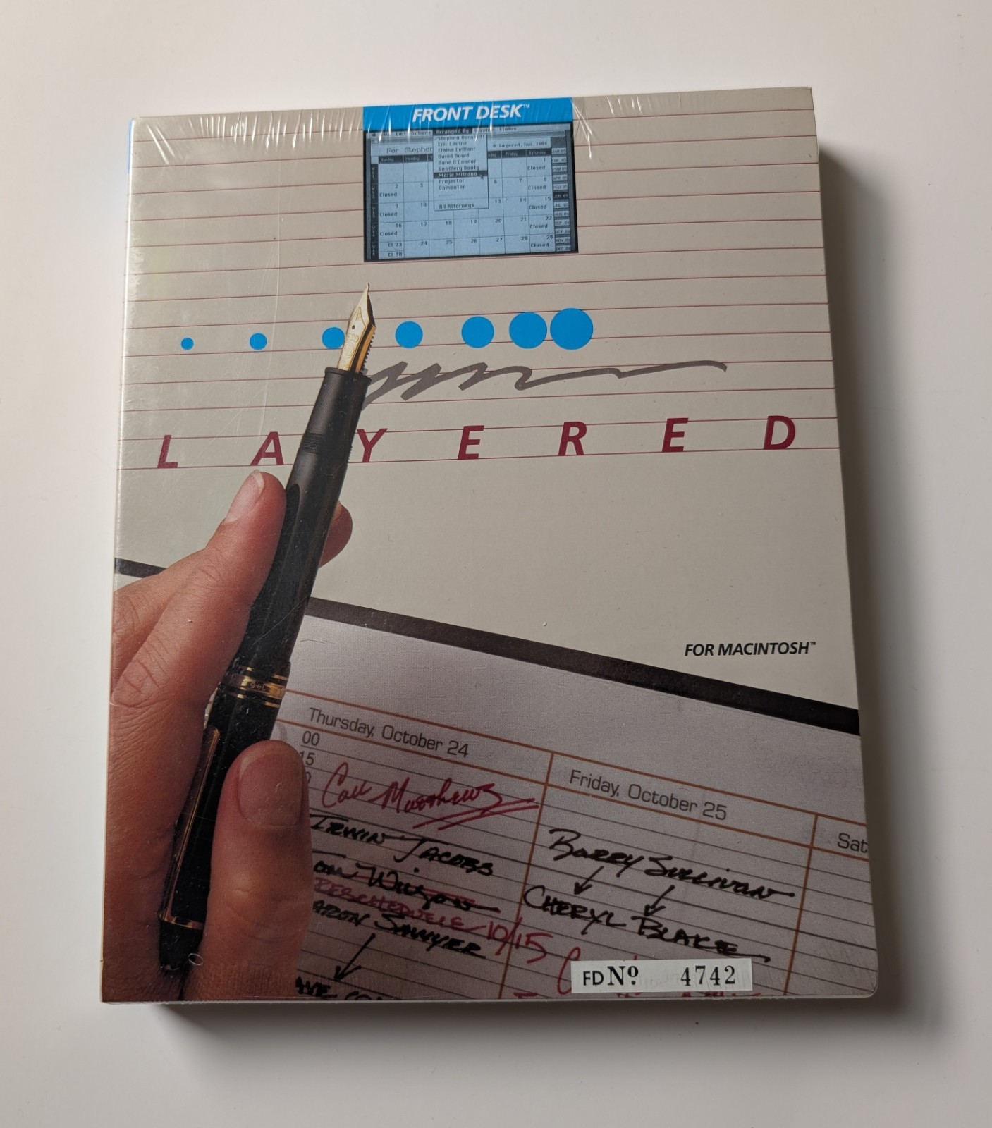 Rare NOS Vintage Front Desk Layered Inc Apple Macintosh Mac 1984 Software