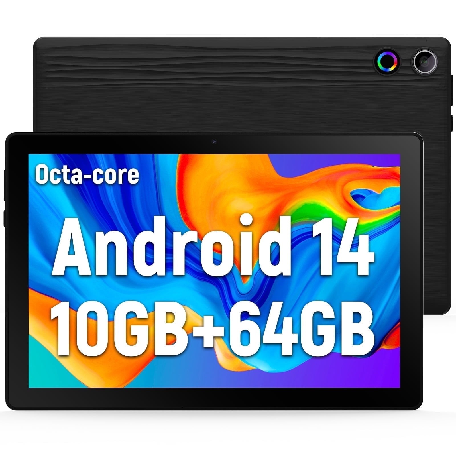 Anmecs Tablet 10.1 inch Android 14 with 10GB RAM 64GB ROM Bluetooth Dual Camera