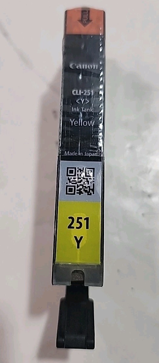 Genuine Canon Pixima CLI-251Y Yellow Ink OEM Cartridge