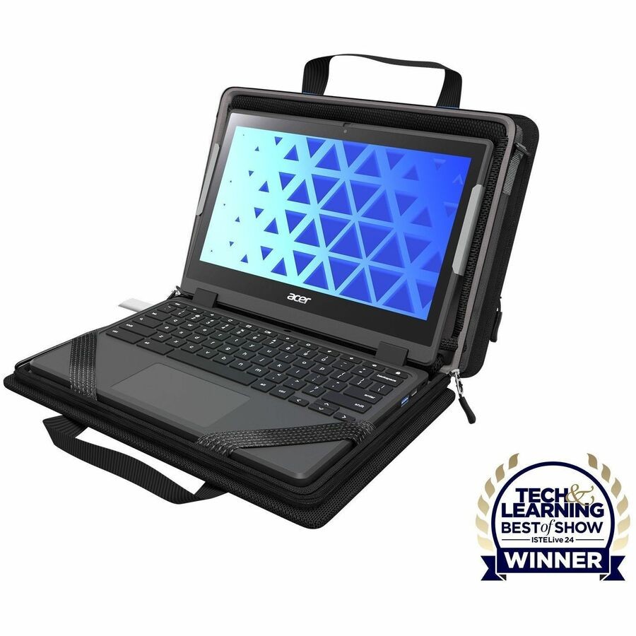 MAXCases Explorer 5 Work-In Case w/Pocket 14" w/ Shoulder Strap MCEB5P14BLK