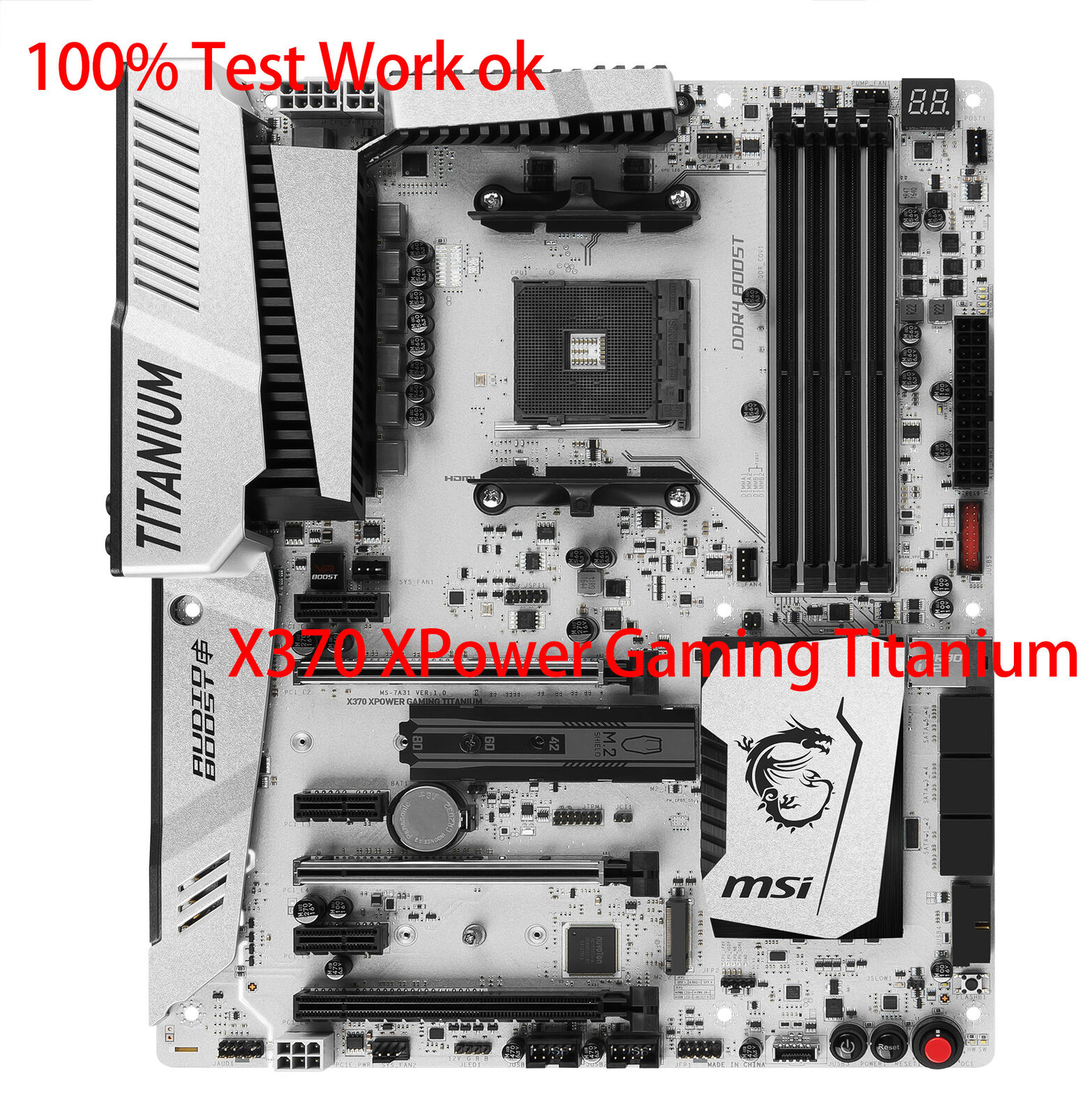 100% Test Work FOR MSI X370 XPOWER GAMING TITANIUM Motherboard DDR4 64GB
