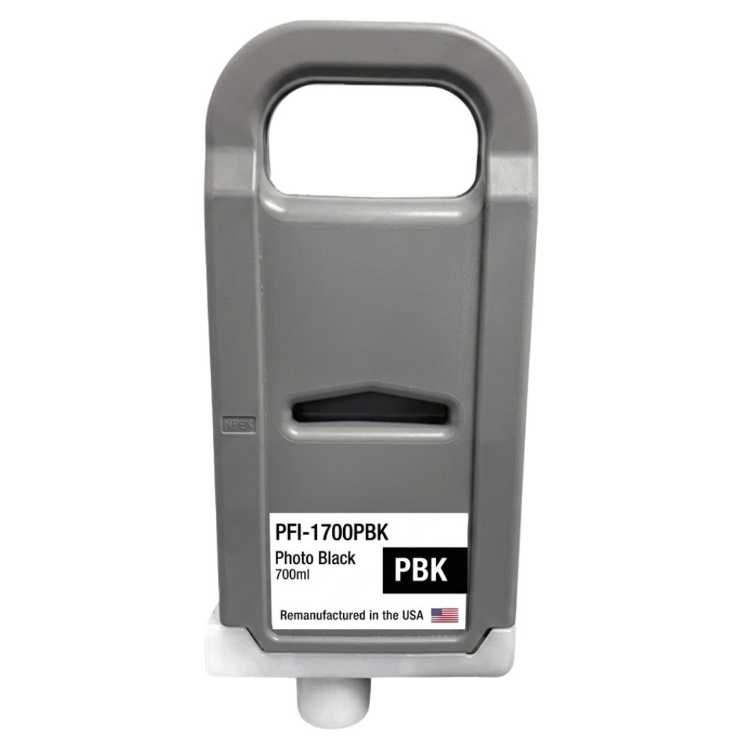 Compatible Ink Cartridge for Canon PFI-1700PBK Photo Black 700ml-USA