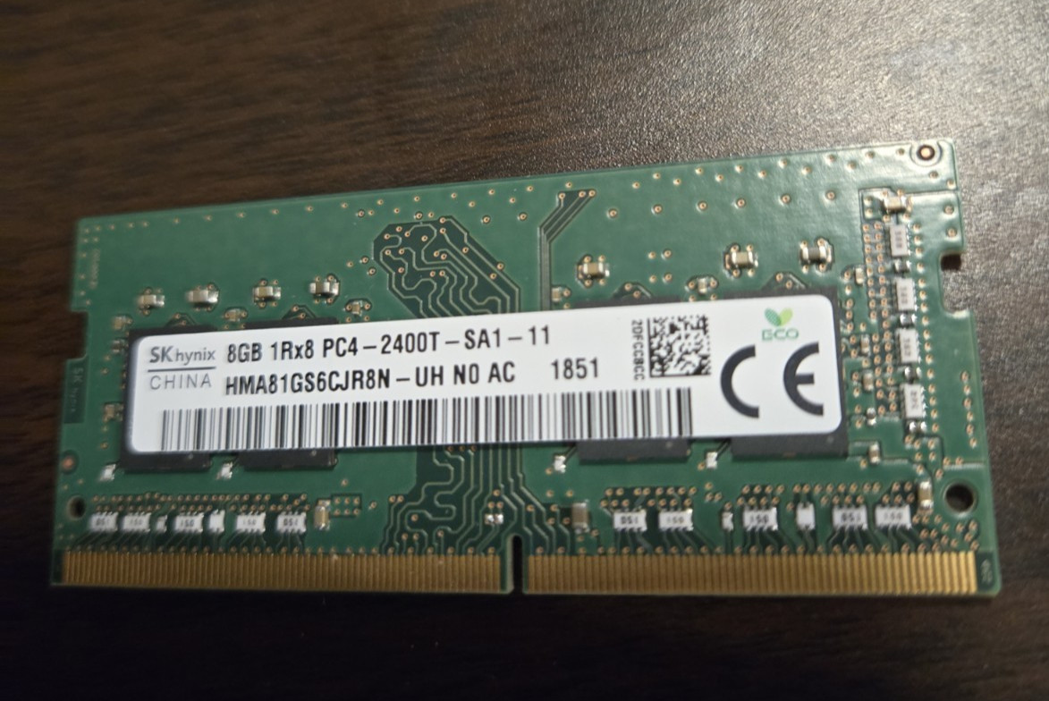 Micron 8 GB (SO-DIMM) 2400 MHz DDR4 SDRAM Memoty (MTA8ATF1G64HZ-2G3B1)