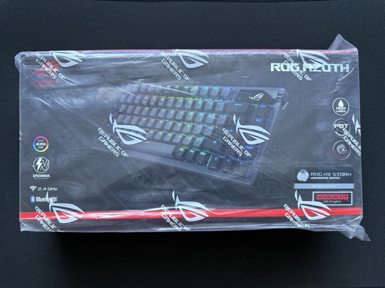 ASUS ROG Azoth Wireless Mechanical Gaming Keyboard 75% TKL – Storm Clicky Switch