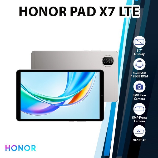 (WiFi+4G) HONOR Pad X7 LTE Android PC Tablet (4GB+128GB/Octa Core/Bluetooth)