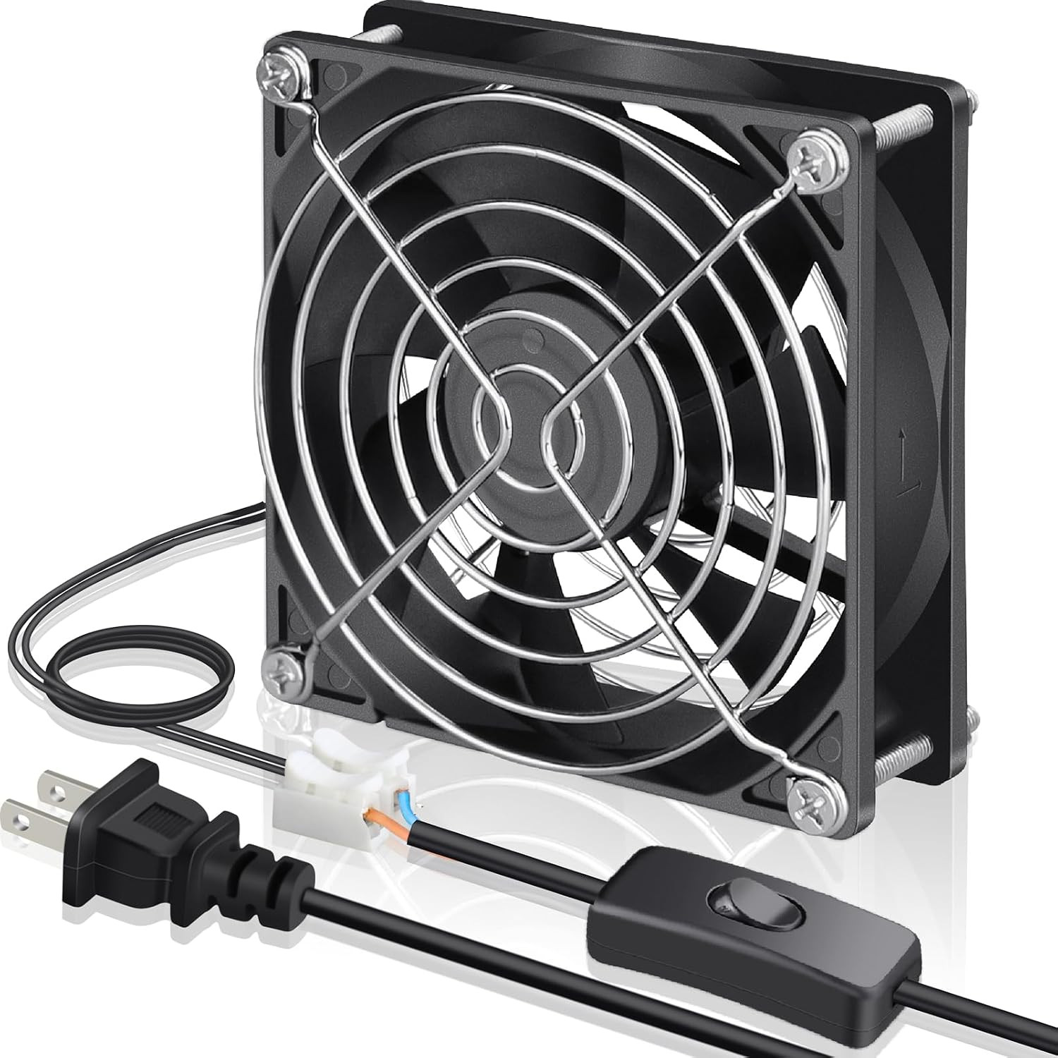 GDSTIME 92Mm EC Axial Fan AC 110V 120V Dual Ball Bearing Brushless Cooling