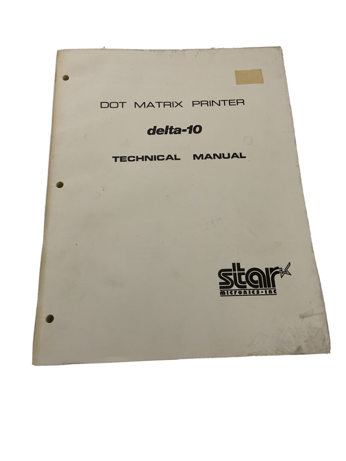 Dot Matrix Printer Delta 10 Technical Manual Star Micronics Inc