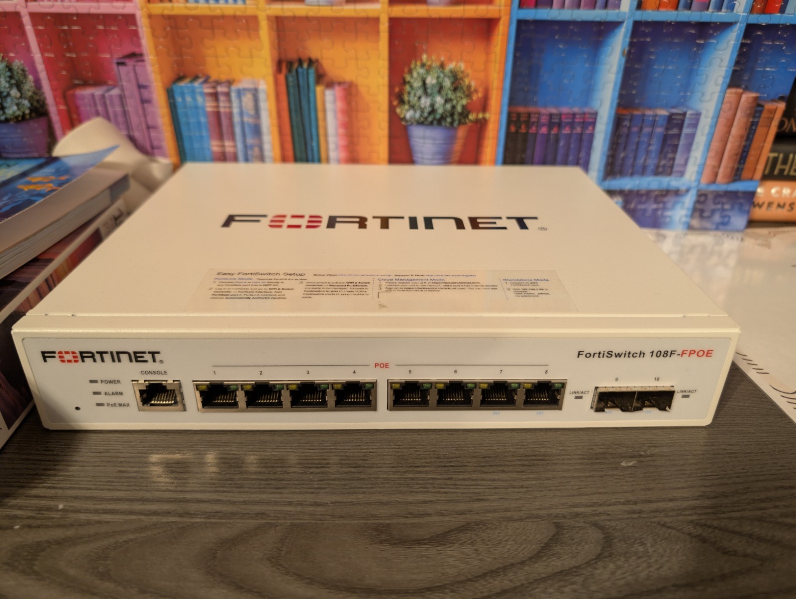 Fortinet FortiSwitch FS-108F-POE 8 Ports Rack Mountable PoE Switch