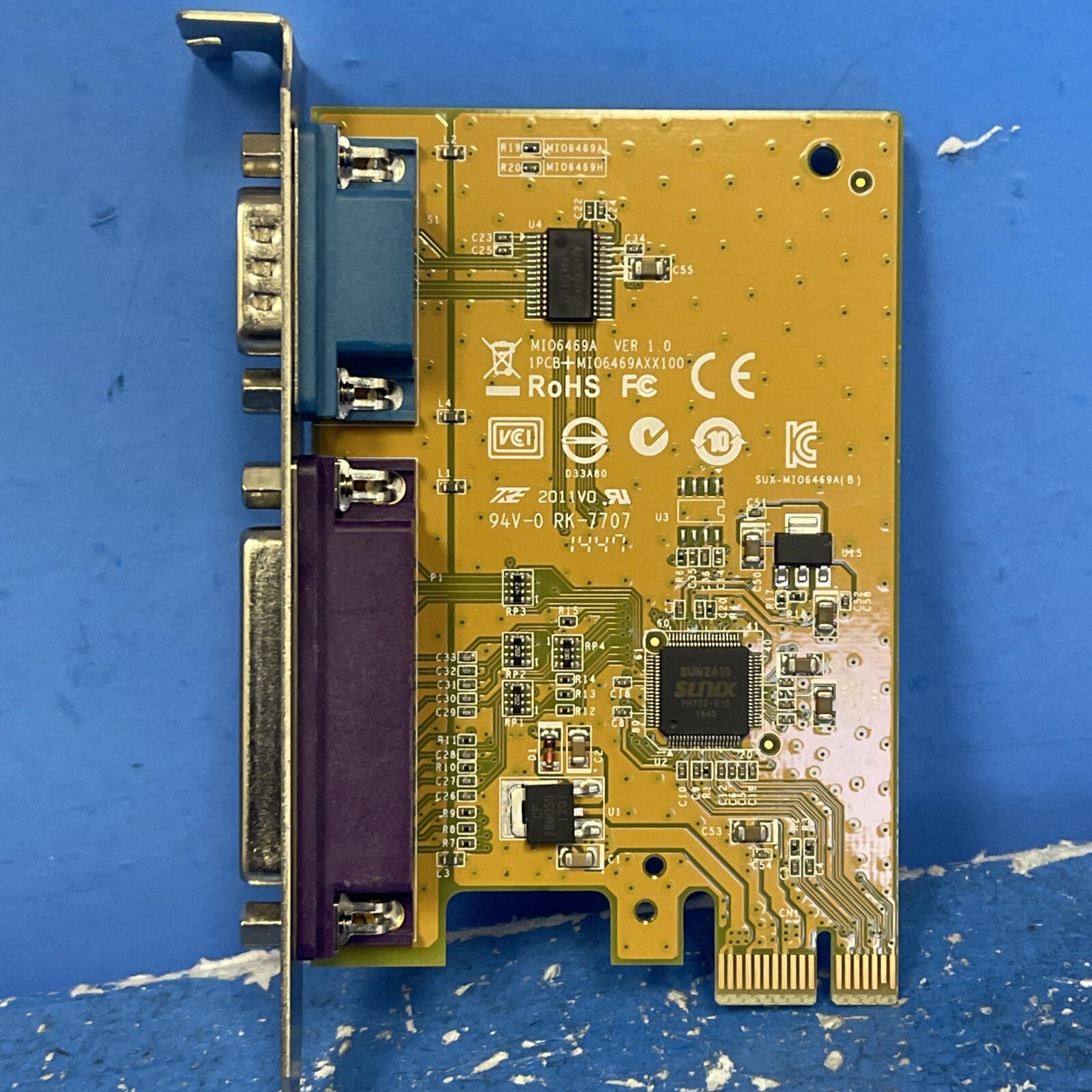 Dell Sunix Serial Parallel PCIe Expansion Multi I/O Interface Board Card 0YCJ65