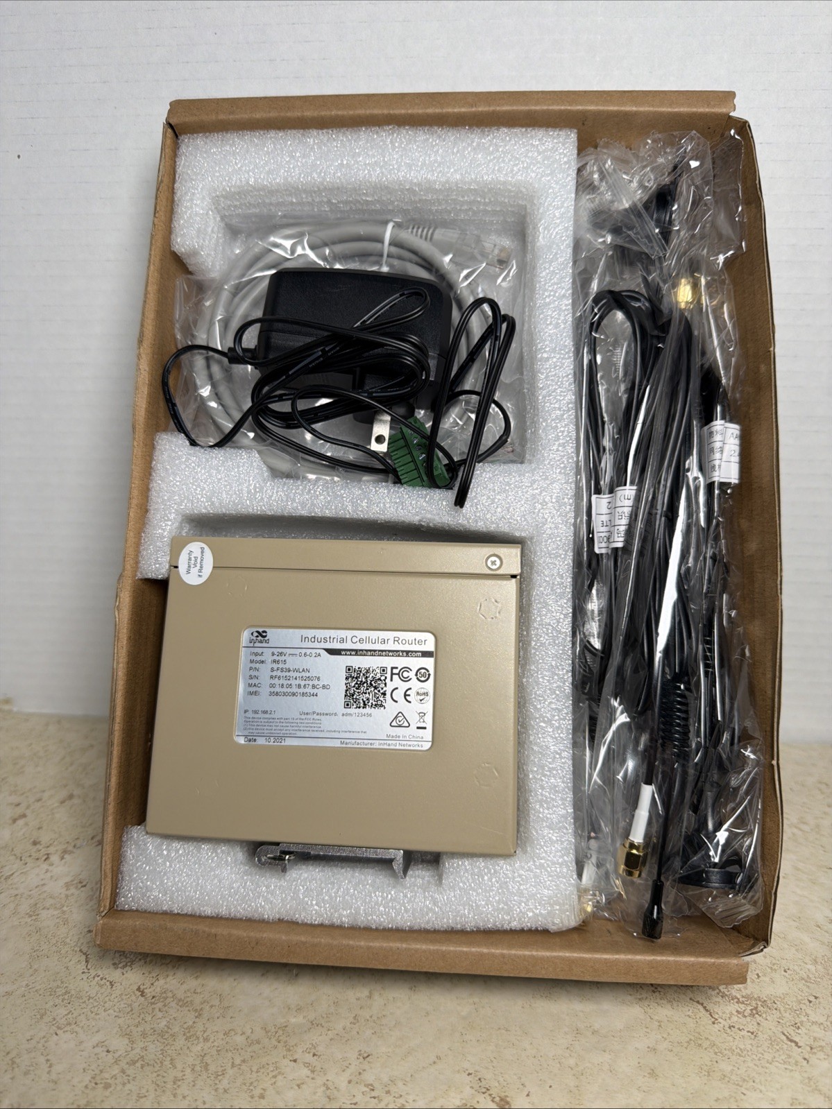 INHAND S-FS39-WLAN DUAL SIM 4G LTE WITH WI-FI IR615 INDUSTRIAL CELLULAR ROUTER