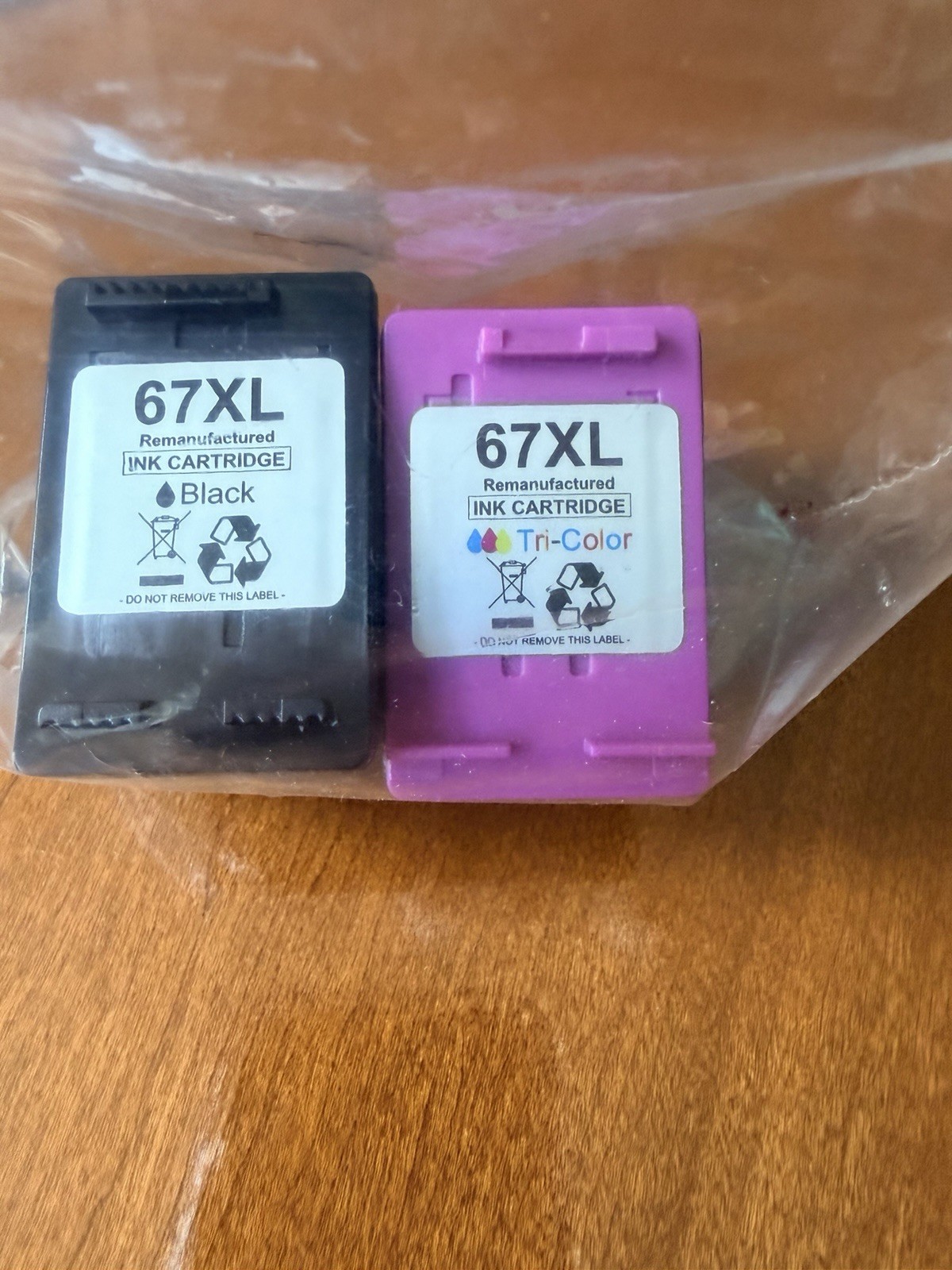 Open 67 XL Black And Tri- Color Ink Cartridges. HP Compatible