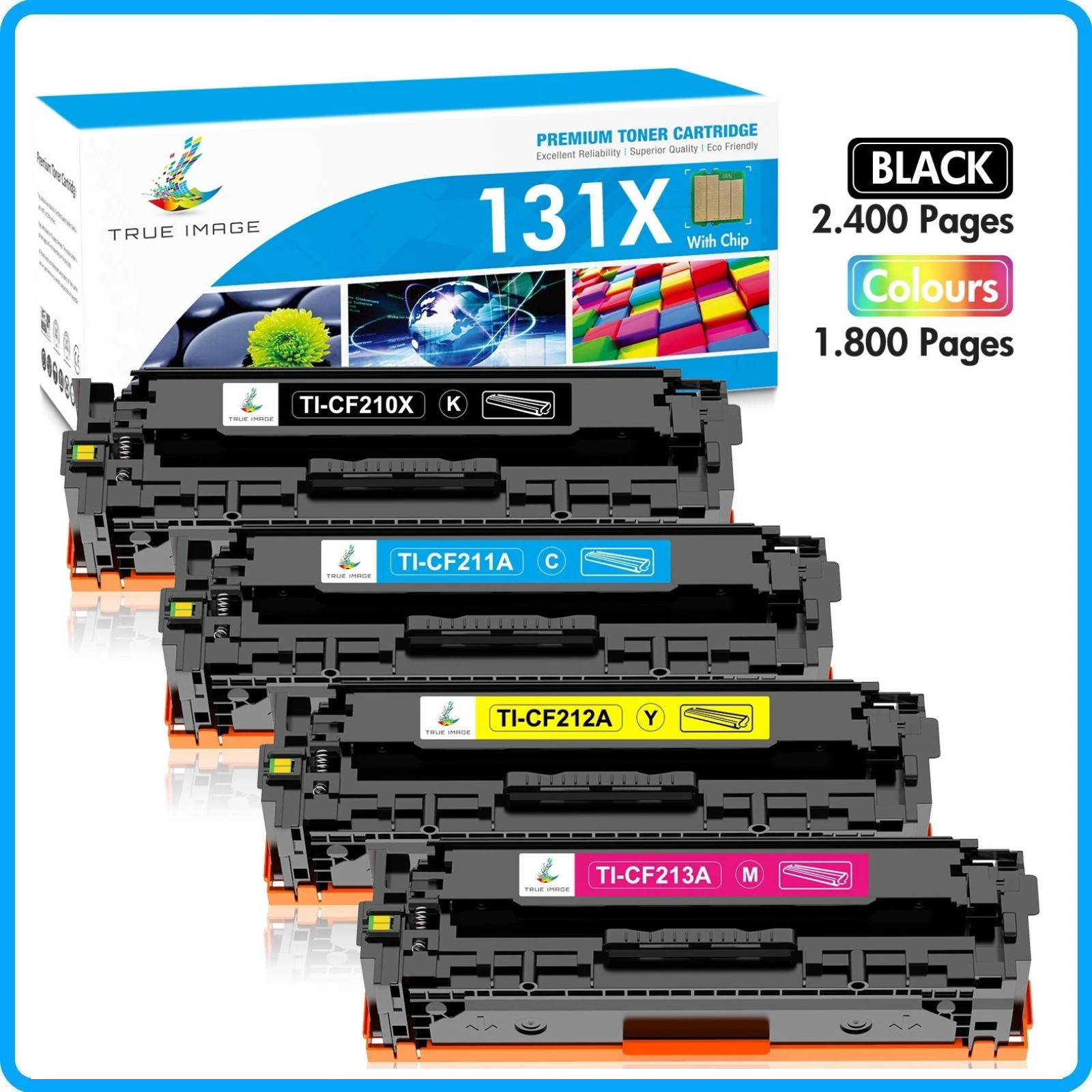 4PK CF210A 131A Toner Cartridge For HP LaserJet Pro 200 M251nw MFP M276nw M251n