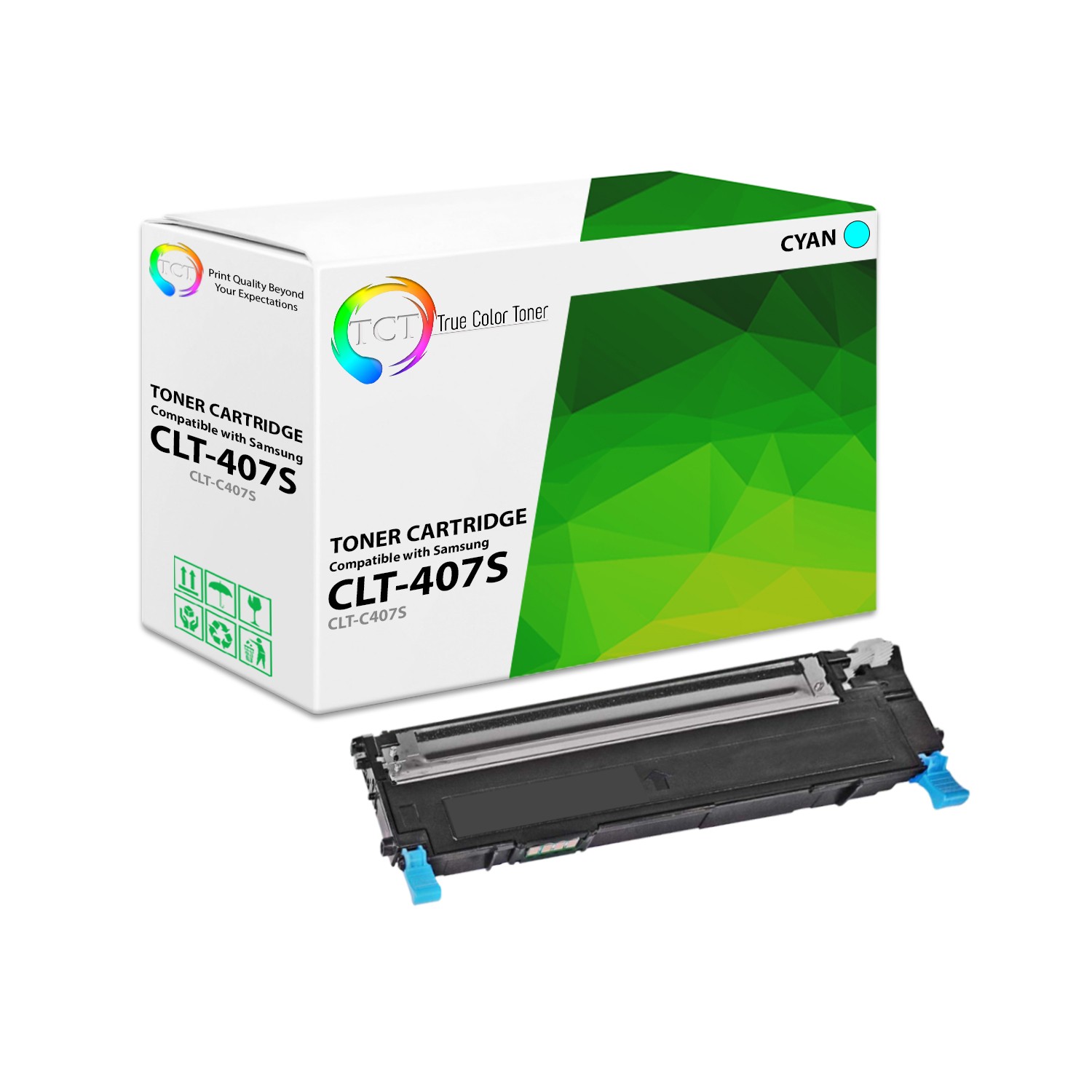 TCT CLT-C407S Cyan Toner Cartridge For Samsung CLP320 CLP325 CLX3180 CLX3185