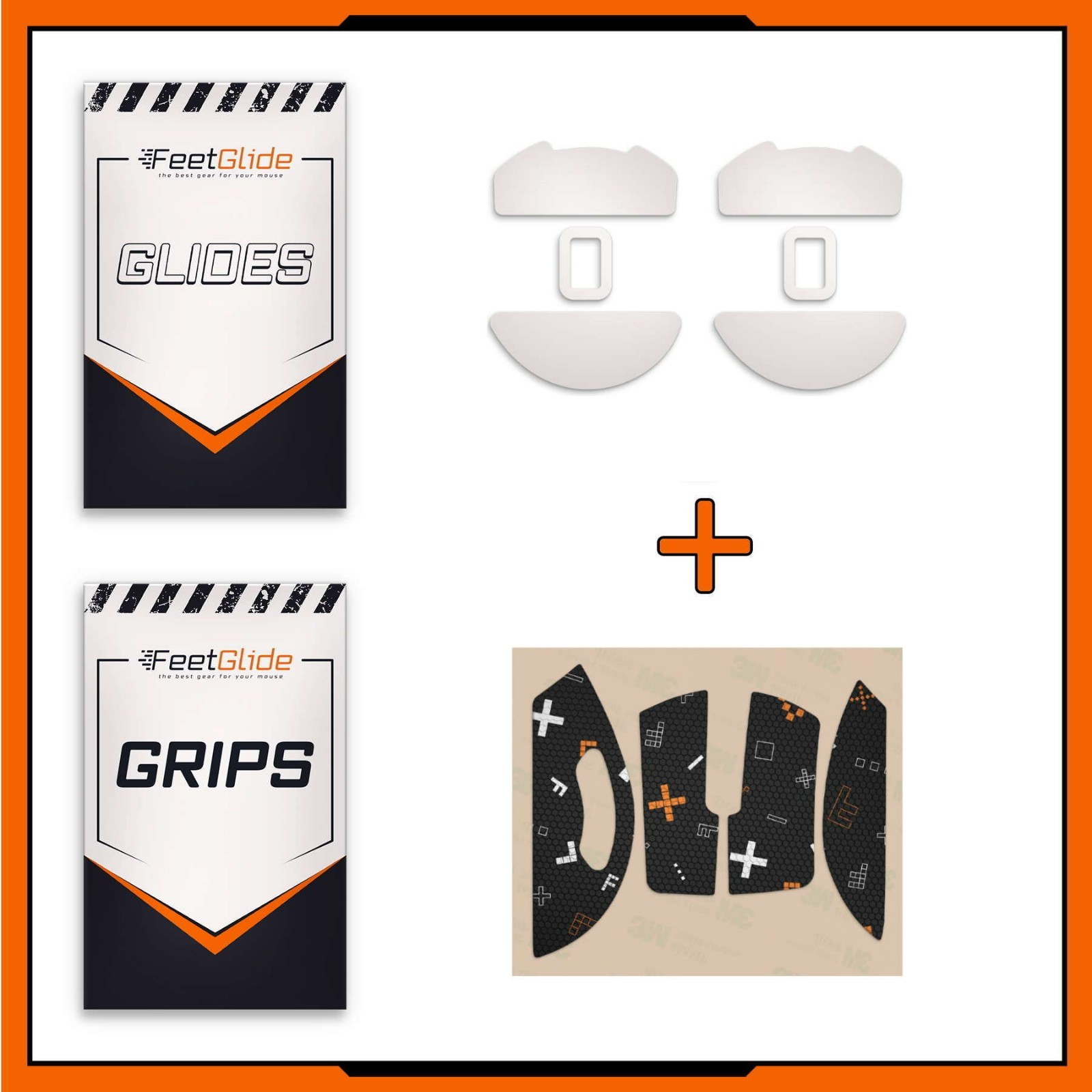 FeetGlide Mouse Skates & Grip Tape Bundle for Razer DeathAdder V3 Hyperspeed
