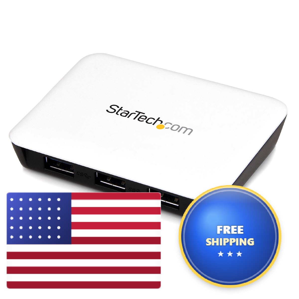 Startech Startech Usb 3.0 To Gigabit Ethernet Nic Network 3 Port Hub - -