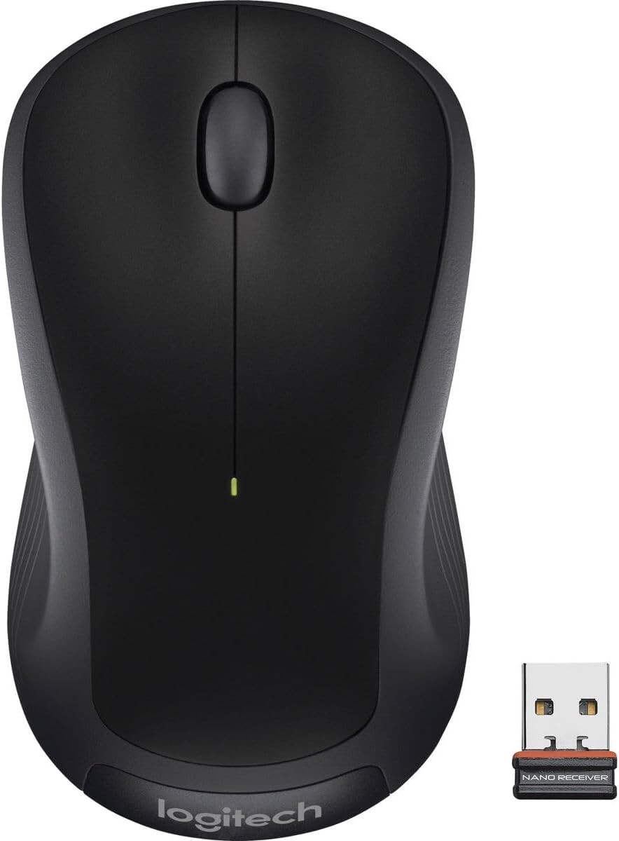 Logitech M310 Wireless Ambidextrous Optical Mouse with USB Receiver PC/MAC Black