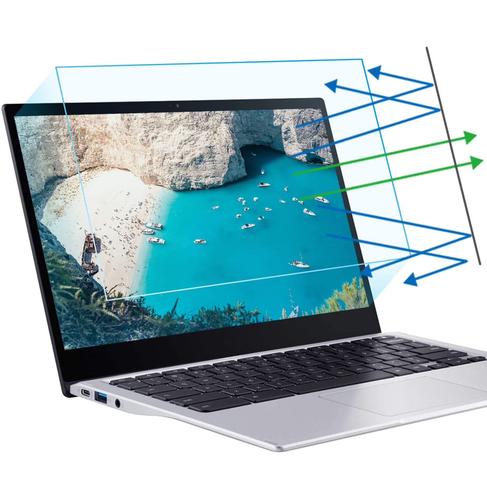 2 PCS 14 Inch Anti Blue Light Laptop Screen Protector 1610 Aspect Ratio