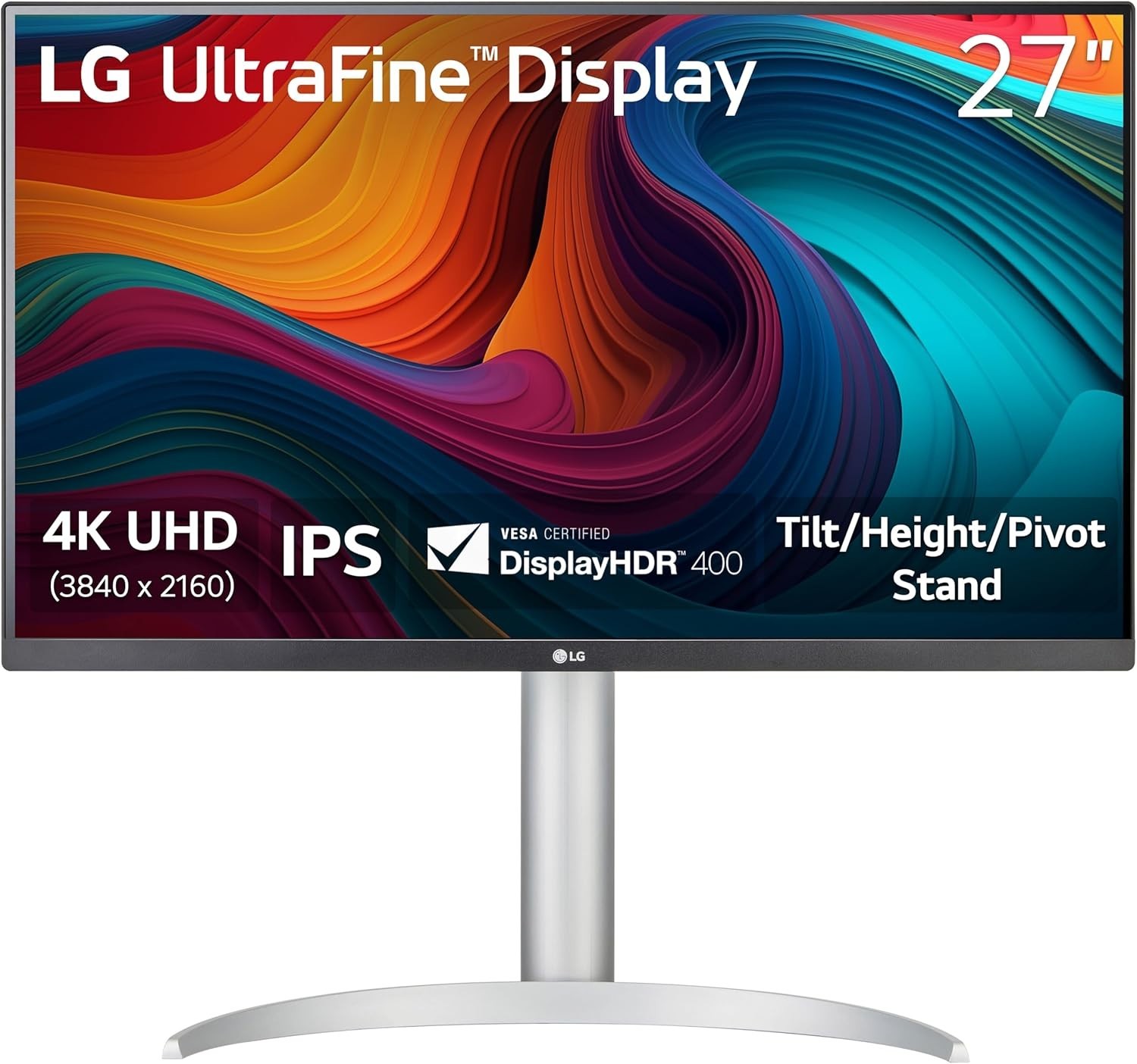 LG 27UP650K-W 27-inch 4K UHD IPS Computer Monitor 60Hz 5ms DisplayHDR 400