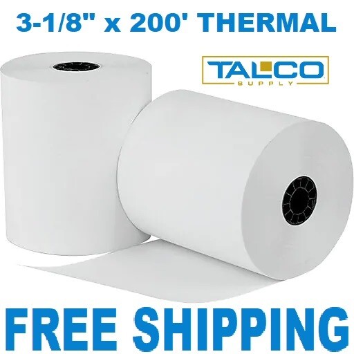 (24) CLOVER STATION 3-1/8" x 200' THERMAL RECEIPT PAPER ROLLS ~FREE SHIPPING~