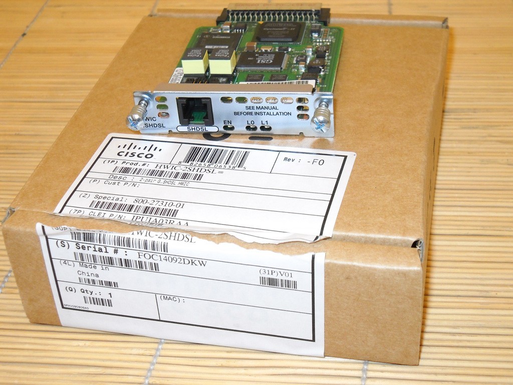 NEW Cisco HWIC-2SHDSL Card 2-Pair Symmetric High-Bit Rate Network DSL OPEN BOX