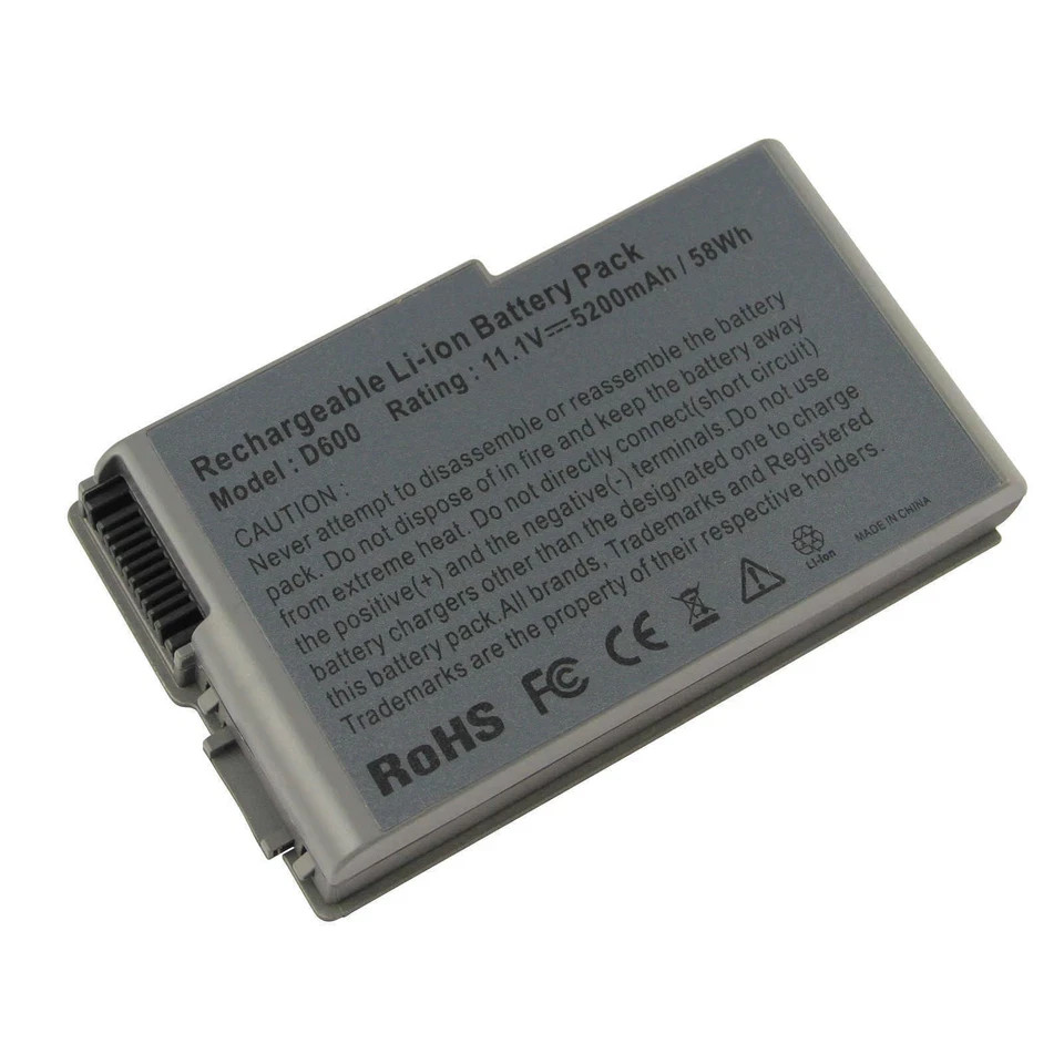 D600 Laptop Battery for Dell Latitude D520 D500 D610 C1295 New 6 Cell US