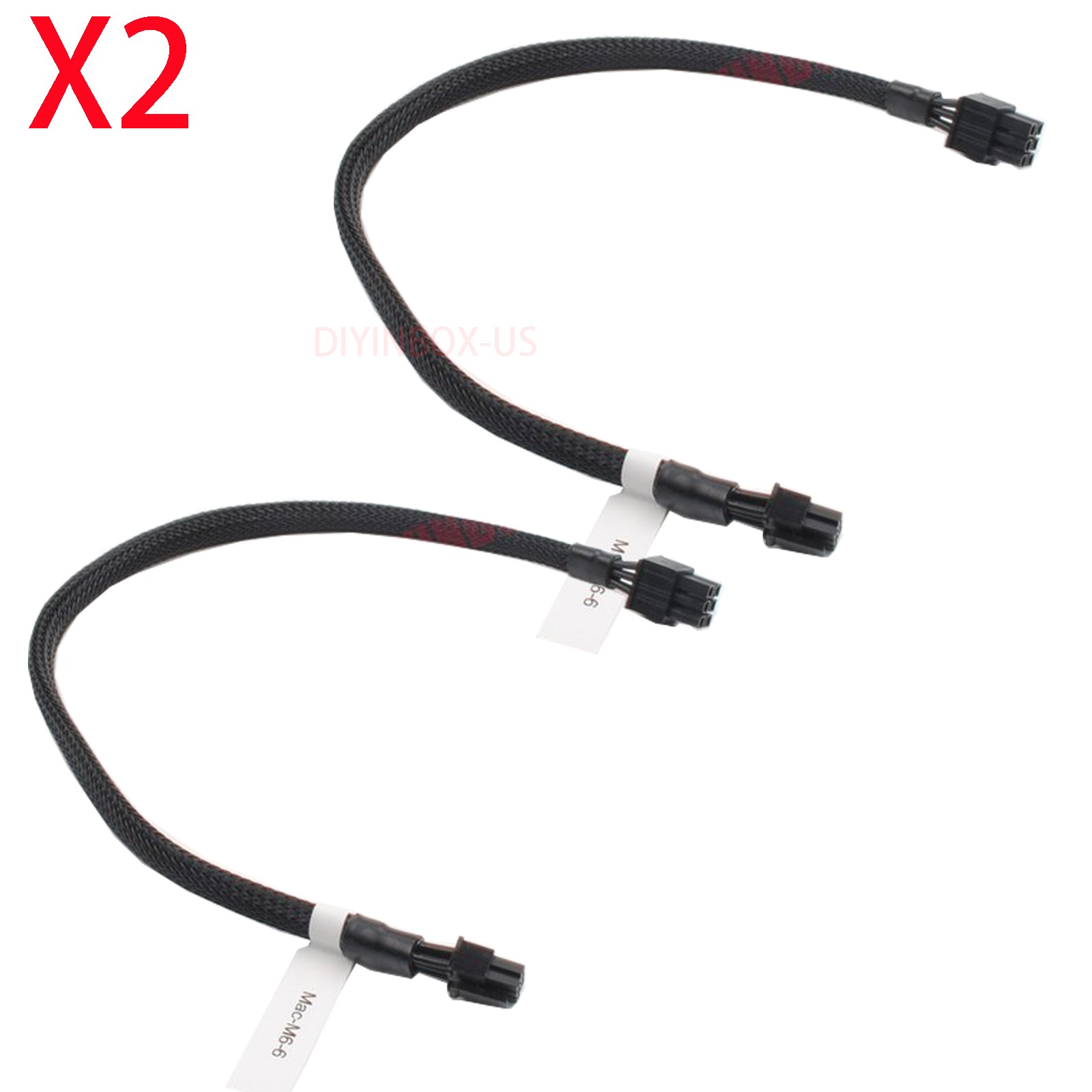 2-pcs Mac Pro PCLE GPU Graphics Card Power Cable High End Power Cable 6Pin 35CM