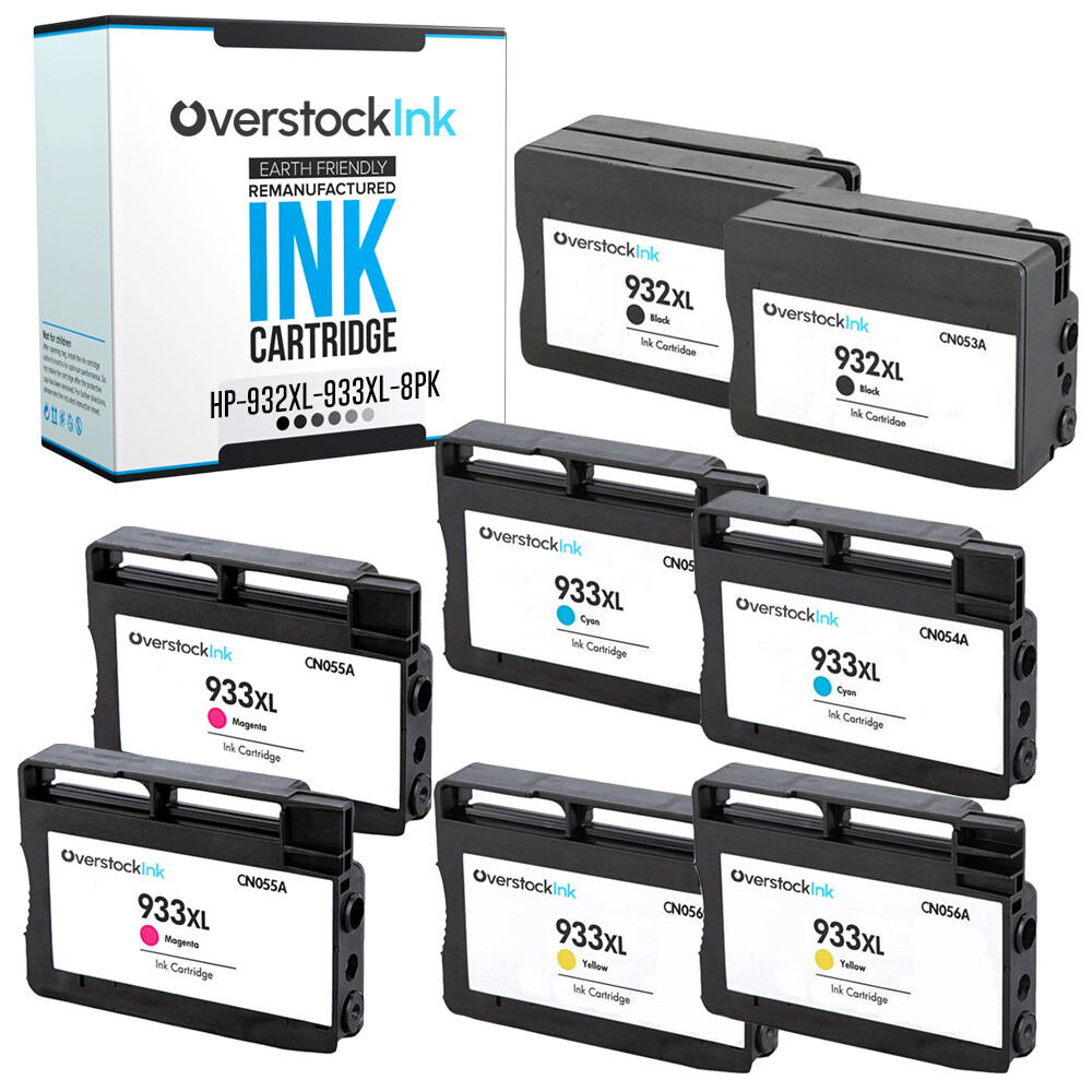 8PK Compatible OSI 932 933 XL Ink Cartridge for HP OfficeJet 7510 7610 7612 7620