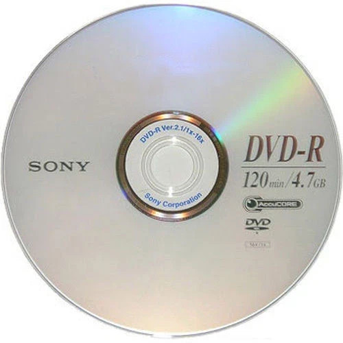 10 SONY Blank 16X DVD-R DVDR Silver Logo Branded 4.7GB 120min Disc in Sleeve