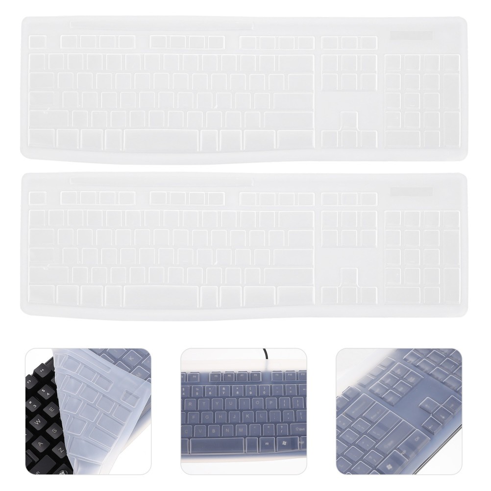 2PCS Silicone Keyboard Protector Cover Skin Compatible for MK345 Keyboard Skin