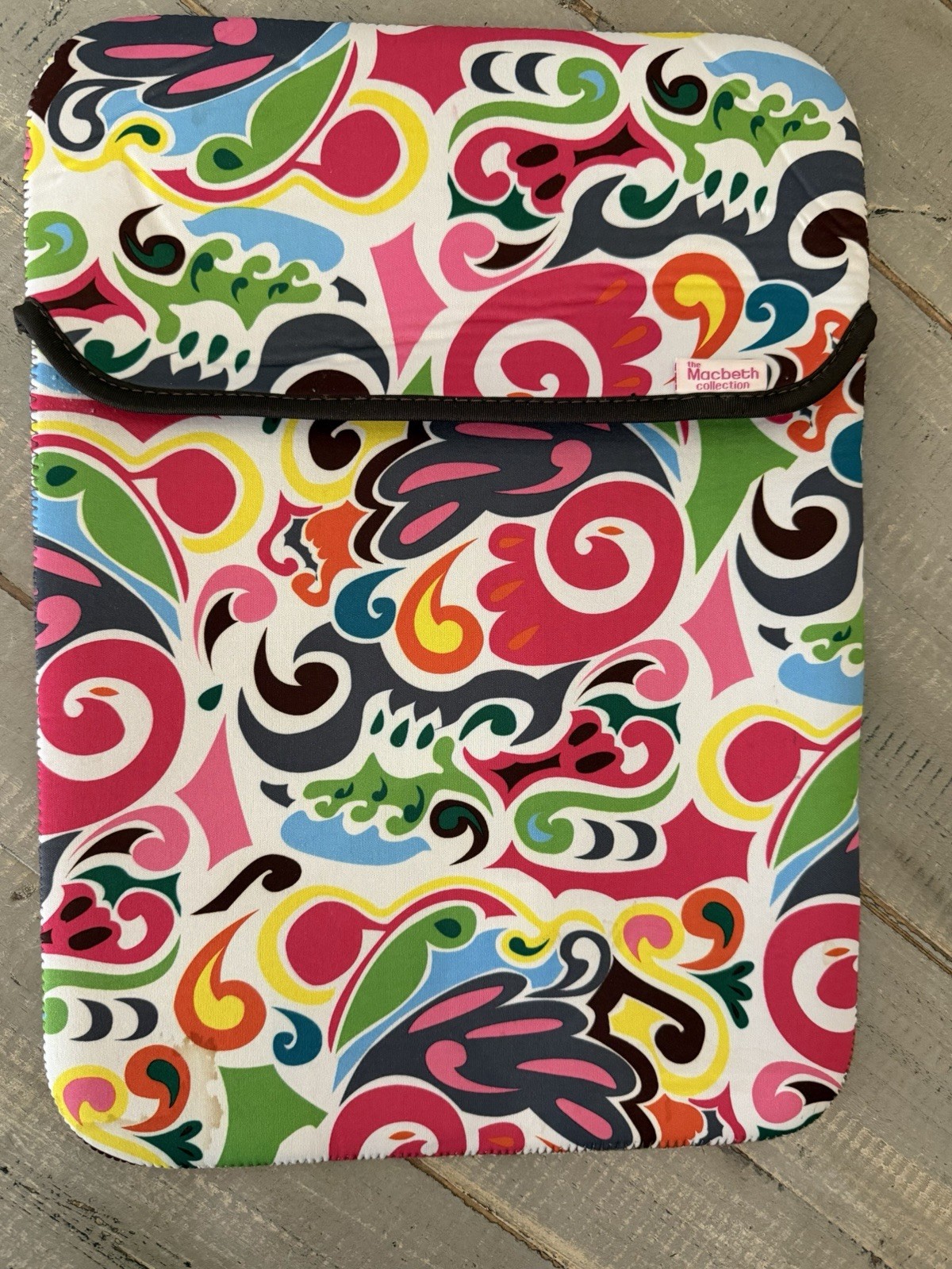 Macbeth Collection Reversible Laptop Sleeve Case 15.5x11 Neoprene Excell. Cond.