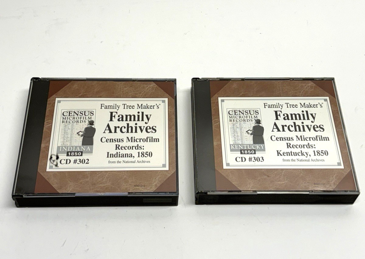 Vintage Lot of 2 Family Tree Maker's Census Microfilm Records: Indiana #302 #303