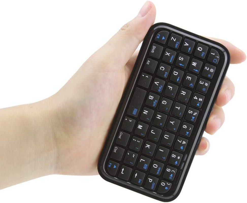 Teclado Bluetooth 3.0, recargable, mini, delgado, tamaño de viaje, inalámbrico, 