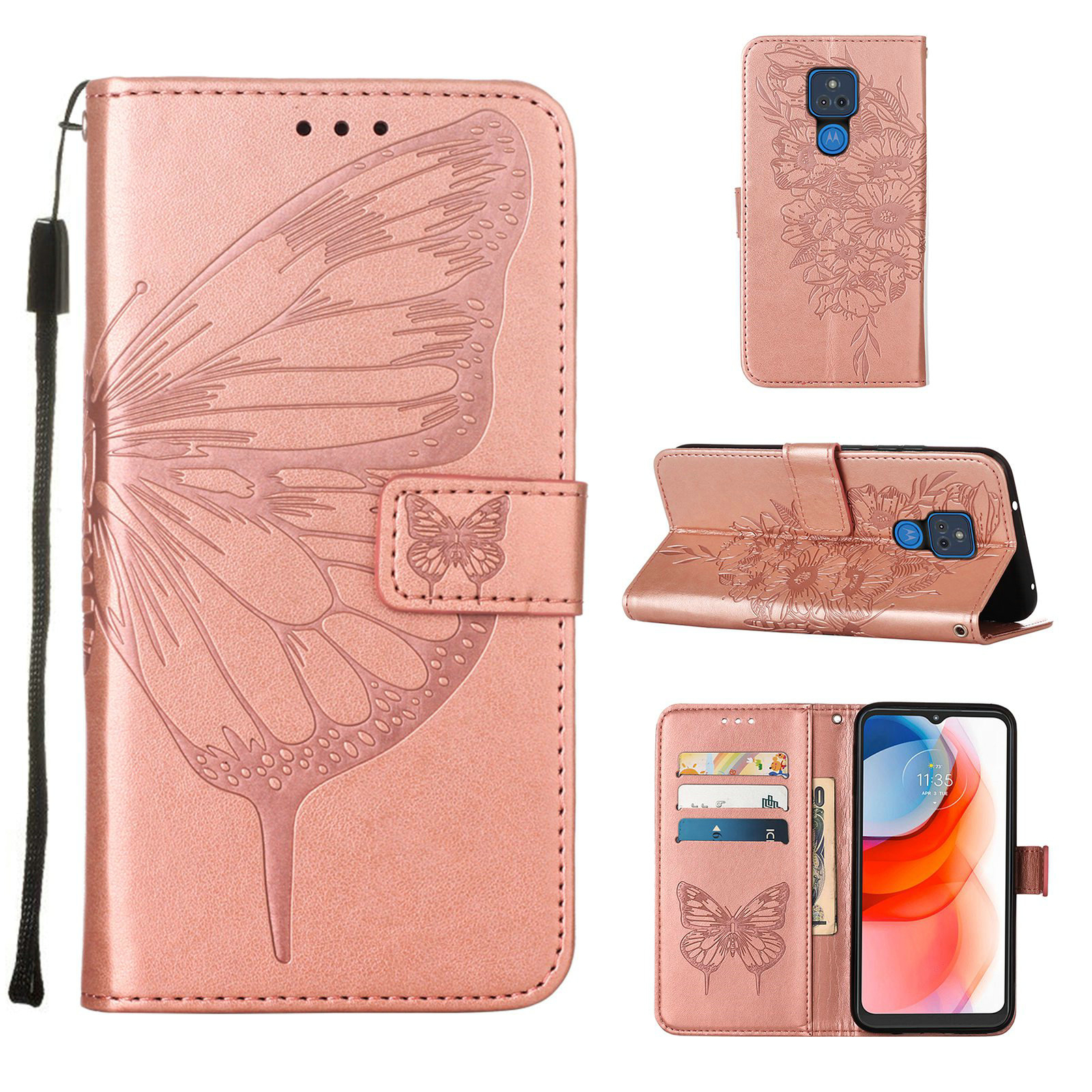 Flip Butterfly Wallet Cover Case For Xiaomi POCO X6 X5 X3 M6 F6 Pro Redmi 15C A7