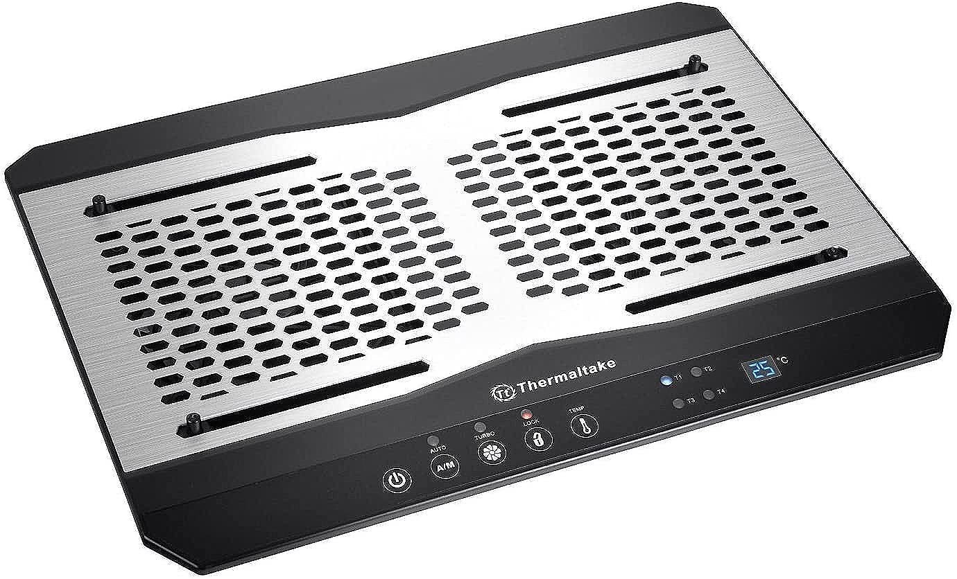 Thermaltake Massive TM Aluminum Panel Dual 120mm Fan Laptop Cooling Pad 10-17"