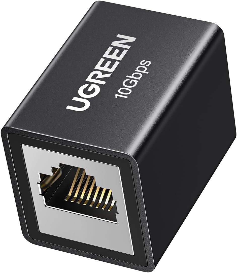 UGREEN Ethernet Extender 10Gbps Ethernet Coupler for Cat 5, 6, 7 & 8 Cable