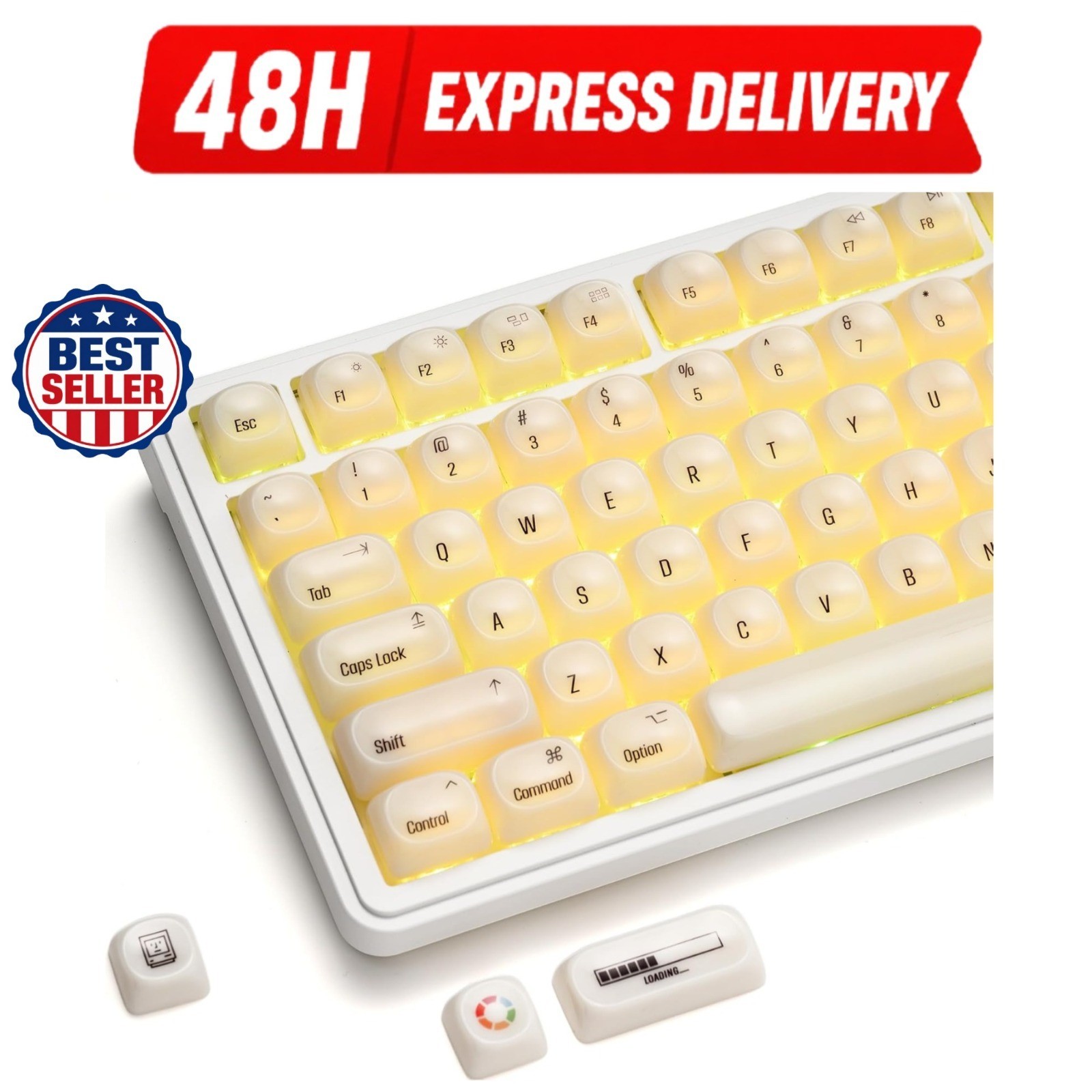 OHY XVX MOA White Keycap Set 139 Keys for MX Mechanical Keyboard