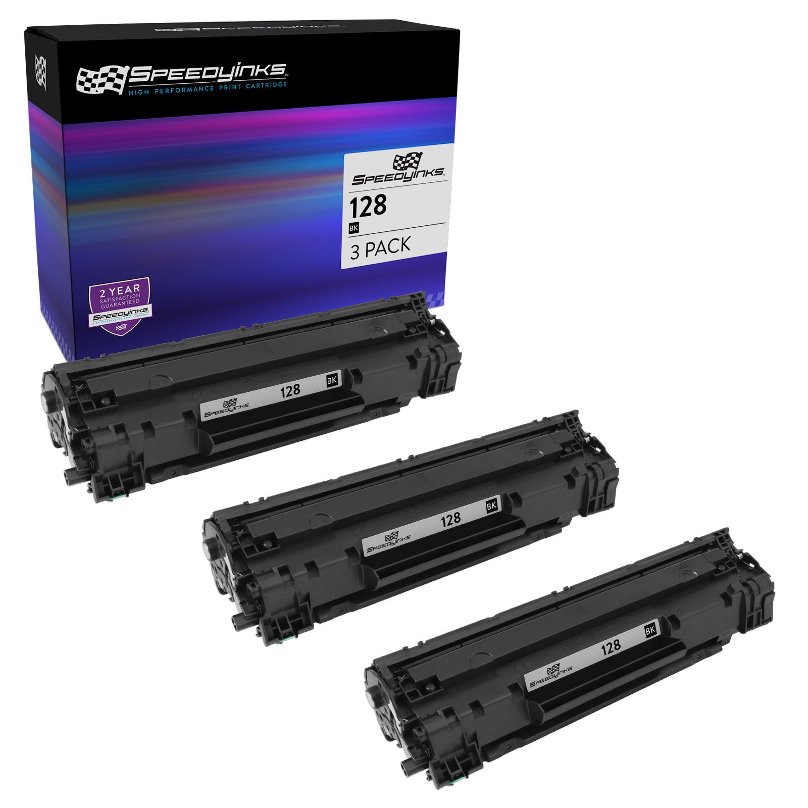 3PK Black Toner Cartridge for Canon 128 3500B001AA ImageClass D530 D550 MF4770n