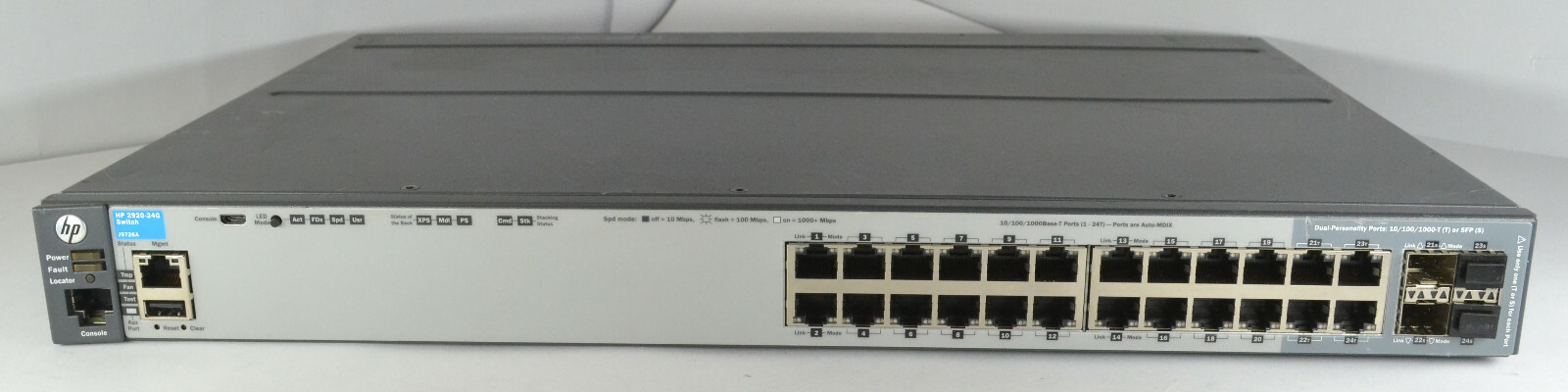 HP  (J9726A)  Rack-Mountable 24 Port Network Switch
