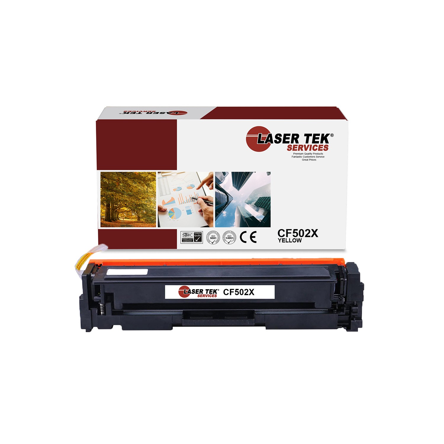 LTS 202X CF502X Yellow HY Compatible for HP LaserJet Pro MFP M280nw M254dw Toner