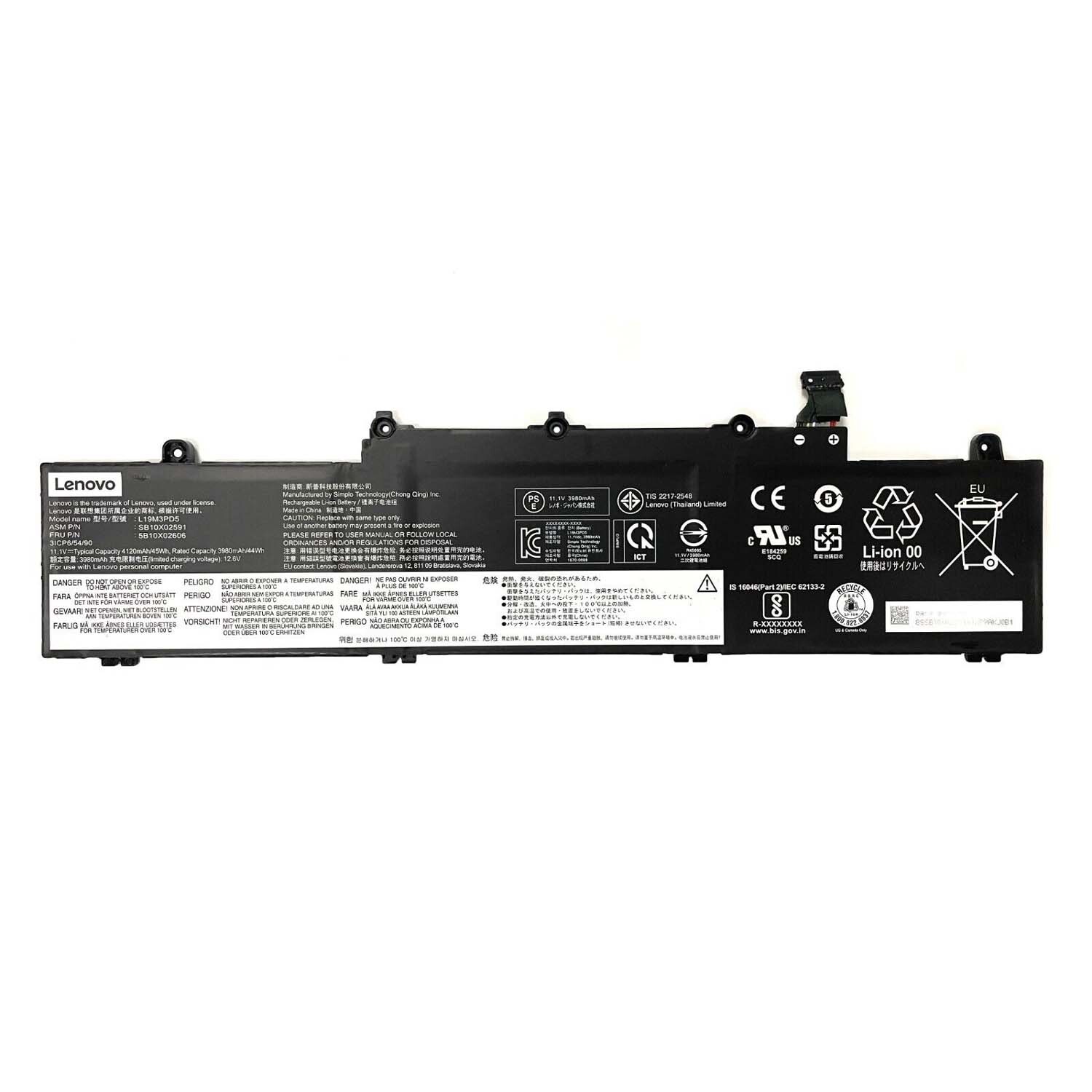 Genuine Battery L19D3PD5 L19C3PD5 L19M3PD5 For Lenovo ThinkPad E14 E15 G2 2ndGen