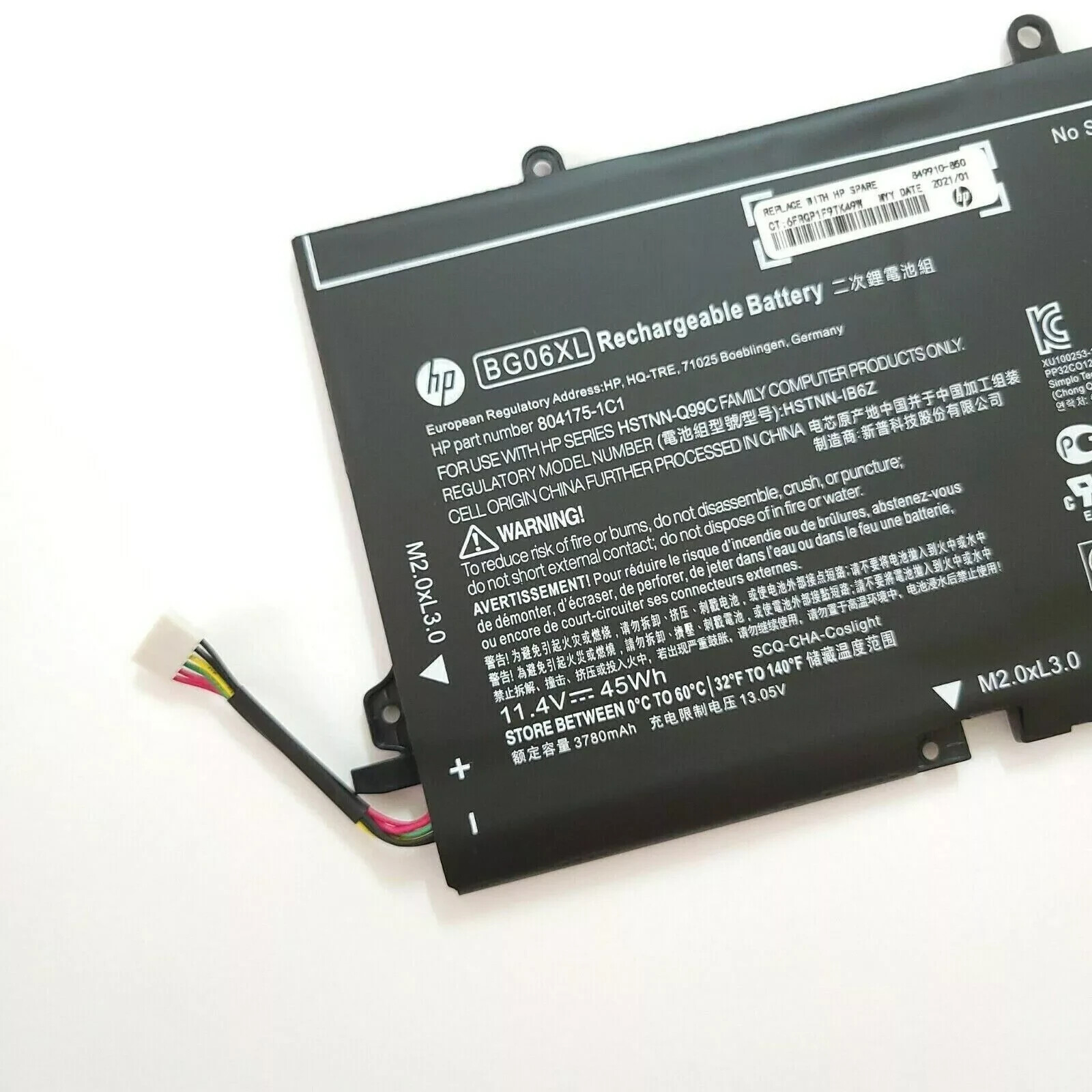 NEW Original BG06XL Battery for HP EliteBook Folio 1040 G3 804175-1C1 HSTNN-IB6Z
