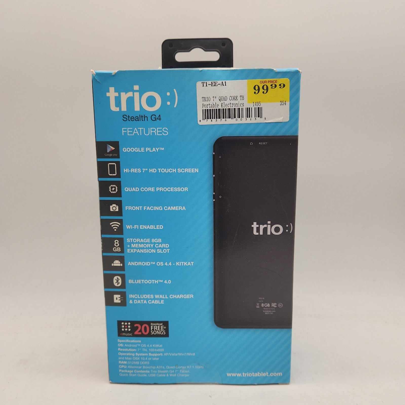 Trio Stealth G4 7.85”  8 GB Quad Core Tablet MST-78541...                     32