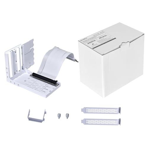 WHITE - LIAN LI UNIVERSAL 4- SLOTS VERTICAL GPU KIT (WITH GEN 4 RISER)