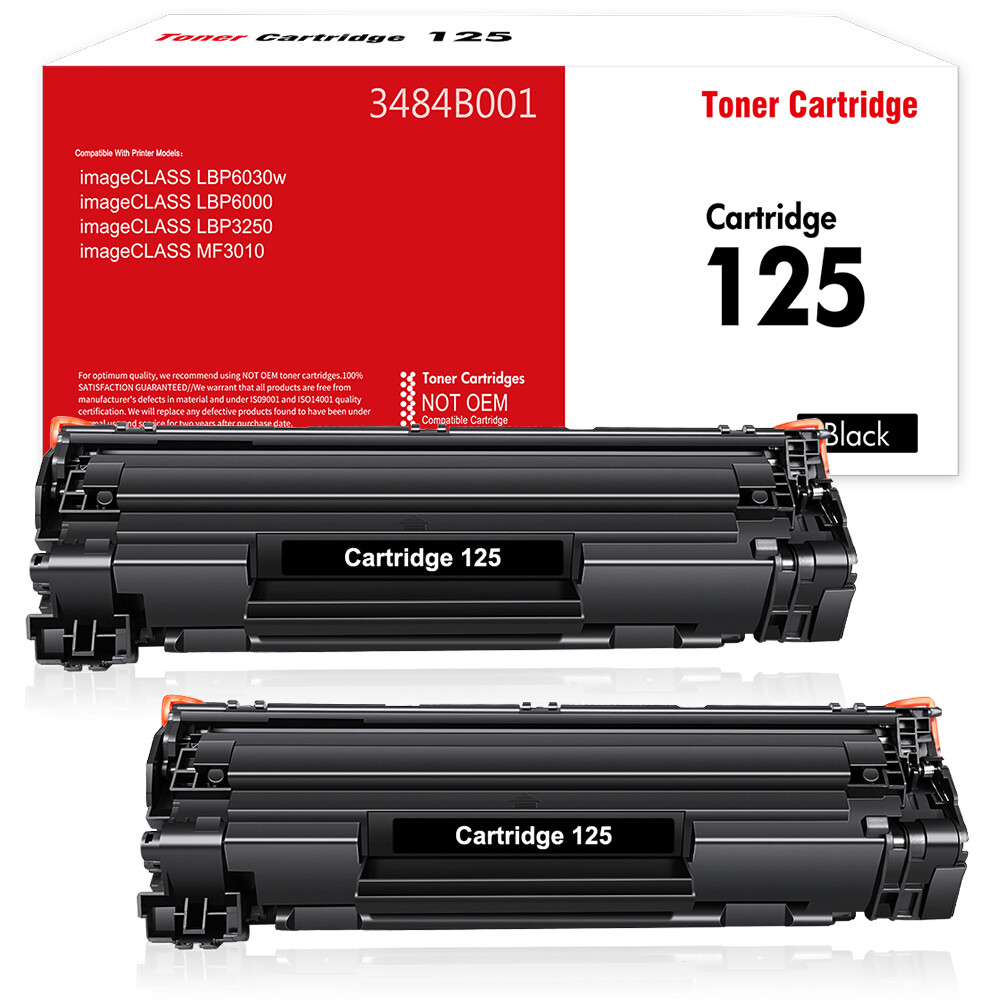 2 Packs Compatible CRG-125 Toner Cartridge for Canon 125 LBP6030 LBP6000 MF3010