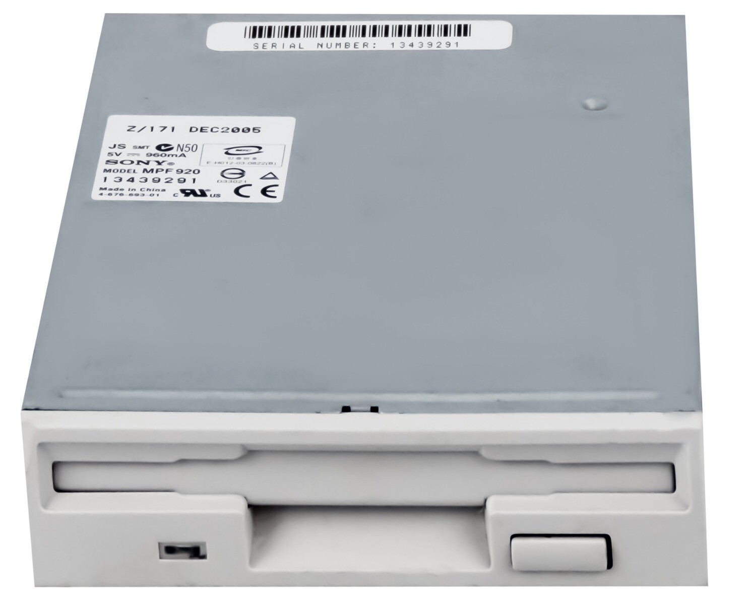 Sony Internal 3.25 Inch Floppy Disk Drive 1.44MB FDD White 3.5"