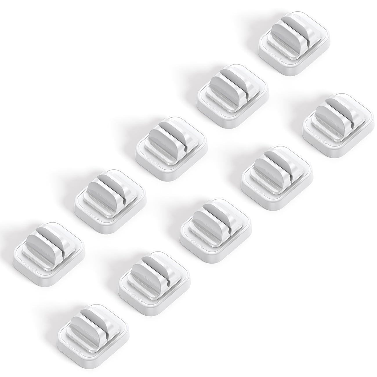 Lamicall 10 Pack [Spring Fixed] Cord Holder, Adjustable Desk Cable Clips | No...