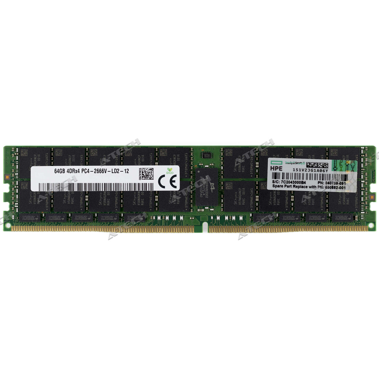 HP 64GB DDR4-2666 LRDIMM 815101-B21 850882-001 840759-091 HPE Server Memory RAM