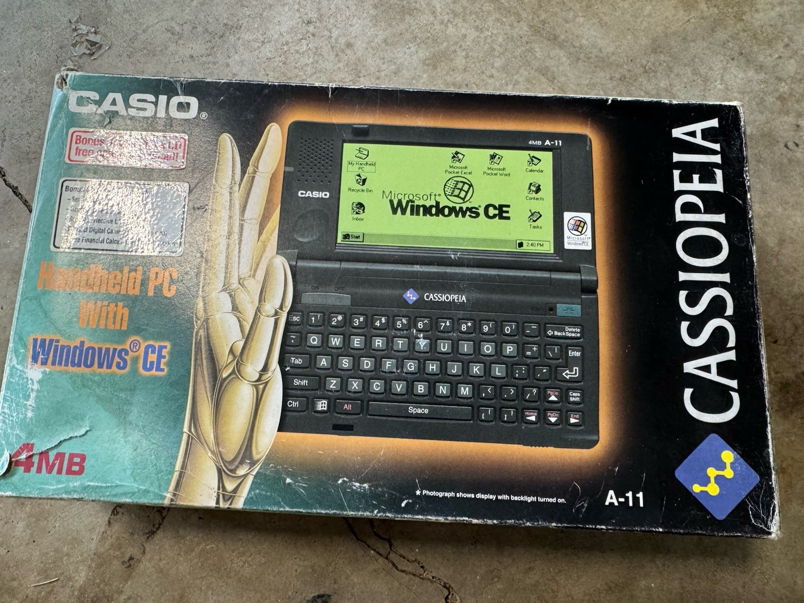 Casio Cassiopeia A-11 4MB - RARE Vintage Pocket PC - COMPLETE IN BOX