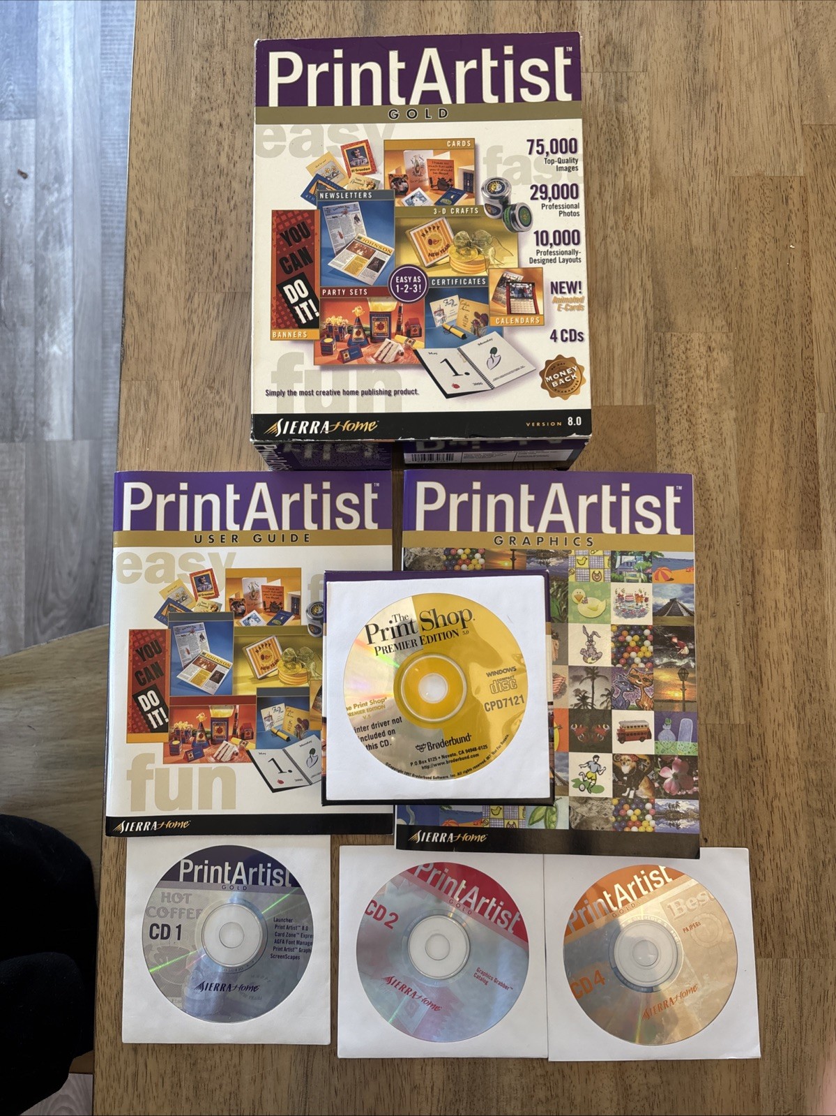 Sierra Print Artist Gold 8.0 With Books, 3 Of 4 CDs And Bonus CD 